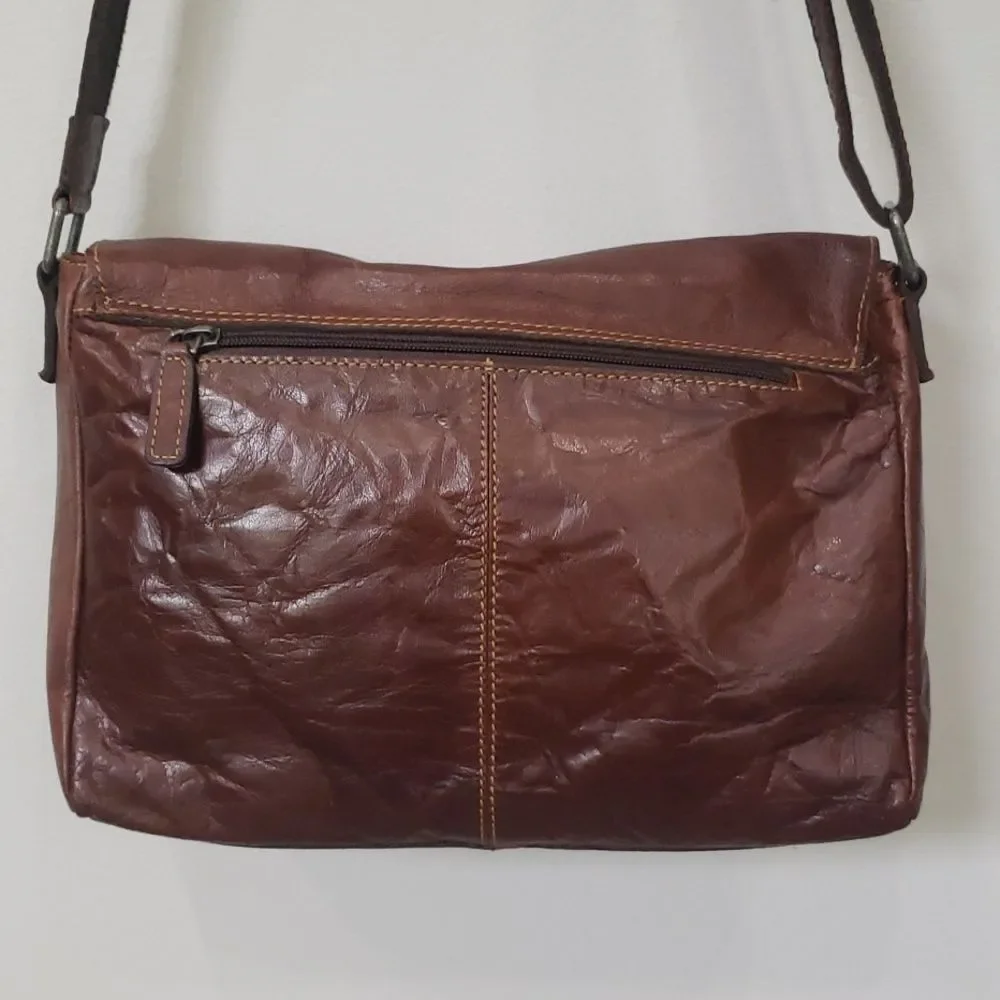 Jack Georges Bag Leather Voyager Olivia Crossbody